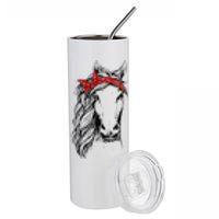 Horse Bandana For Horseback Riding Horse Lover Stainless Steel Tumbler