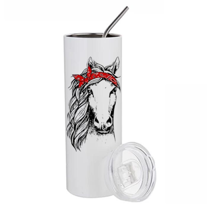 Horse Bandana For Horseback Riding Horse Lover Stainless Steel Tumbler