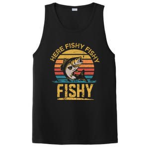 Herefishy Bass Fishing Funny Dad Gift PosiCharge Competitor Tank