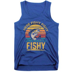 Herefishy Bass Fishing Funny Dad Gift Tank Top