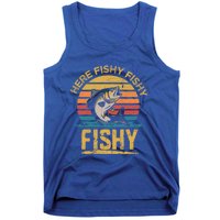 Herefishy Bass Fishing Funny Dad Gift Tank Top