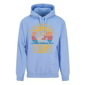 Herefishy Bass Fishing Funny Dad Gift Unisex Surf Hoodie