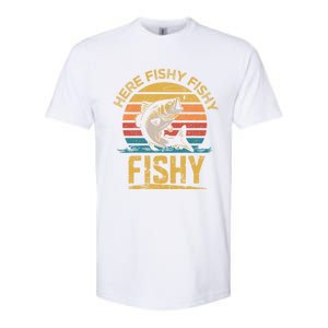 Herefishy Bass Fishing Funny Dad Gift Softstyle CVC T-Shirt