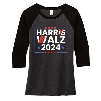 Harrys Balz Funny Harry Balz 2024 Women's Tri-Blend 3/4-Sleeve Raglan Shirt