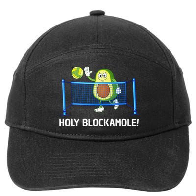 Holy Blockamole Funny Volleyball Lover 7-Panel Snapback Hat