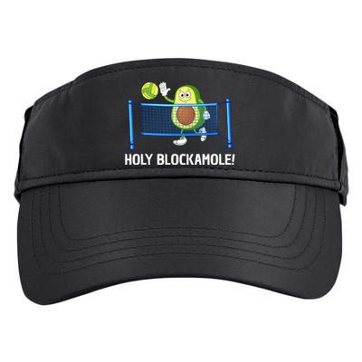 Holy Blockamole Funny Volleyball Lover Adult Drive Performance Visor