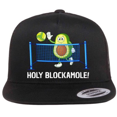 Holy Blockamole Funny Volleyball Lover Flat Bill Trucker Hat