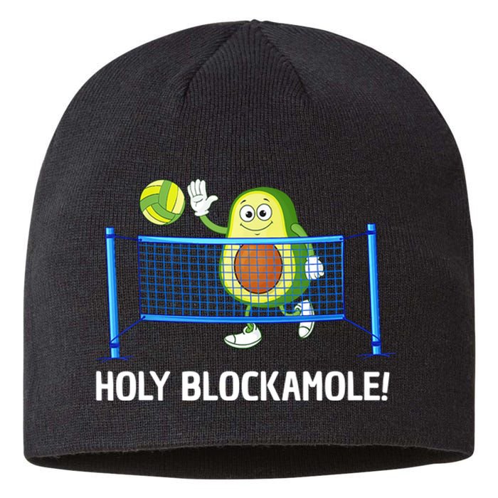 Holy Blockamole Funny Volleyball Lover Sustainable Beanie