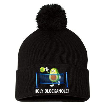 Holy Blockamole Funny Volleyball Lover Pom Pom 12in Knit Beanie