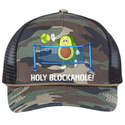 Holy Blockamole Funny Volleyball Lover Retro Rope Trucker Hat Cap