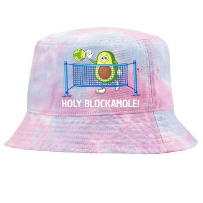 Holy Blockamole Funny Volleyball Lover Tie-Dyed Bucket Hat