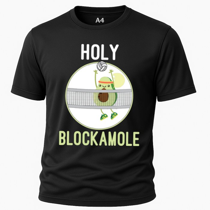 Holy Blockamole Funny Volleyball Block Avocado Teen Cooling Performance Crew T-Shirt