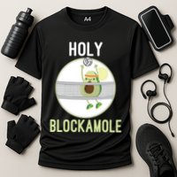 Holy Blockamole Funny Volleyball Block Avocado Teen Cooling Performance Crew T-Shirt