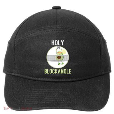 Holy Blockamole Funny Volleyball Block Avocado Teen 7-Panel Snapback Hat