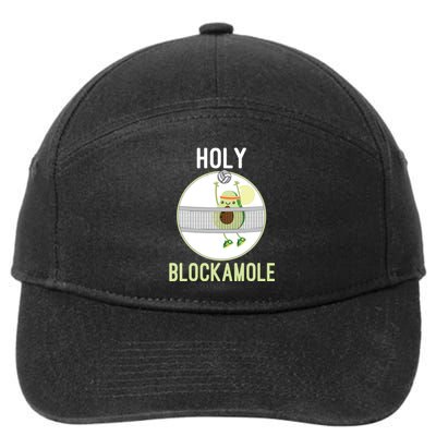 Holy Blockamole Funny Volleyball Block Avocado Teen 7-Panel Snapback Hat