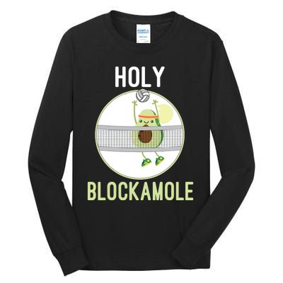 Holy Blockamole Funny Volleyball Block Avocado Teen Tall Long Sleeve T-Shirt