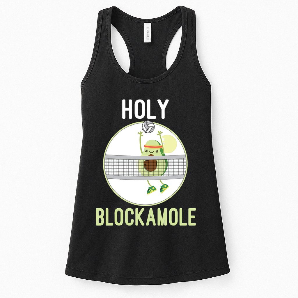 Holy Blockamole Funny Volleyball Block Avocado Teen Womens Tank Top