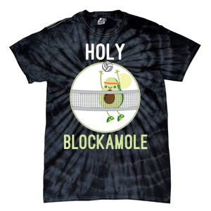 Holy Blockamole Funny Volleyball Block Avocado Teen Tie-Dye T-Shirt