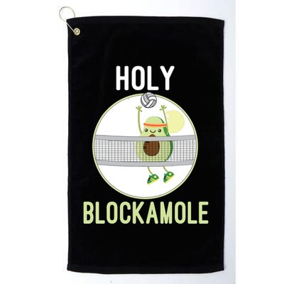 Holy Blockamole Funny Volleyball Block Avocado Teen Golf Towel