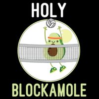Holy Blockamole Funny Volleyball Block Avocado Teen Cropped Pullover Crew