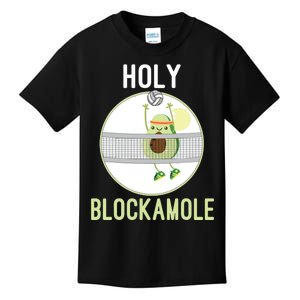 Holy Blockamole Funny Volleyball Block Avocado Teen Kids T-Shirt