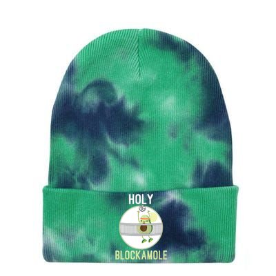 Holy Blockamole Funny Volleyball Block Avocado Teen Tie Dye 12in Knit Beanie