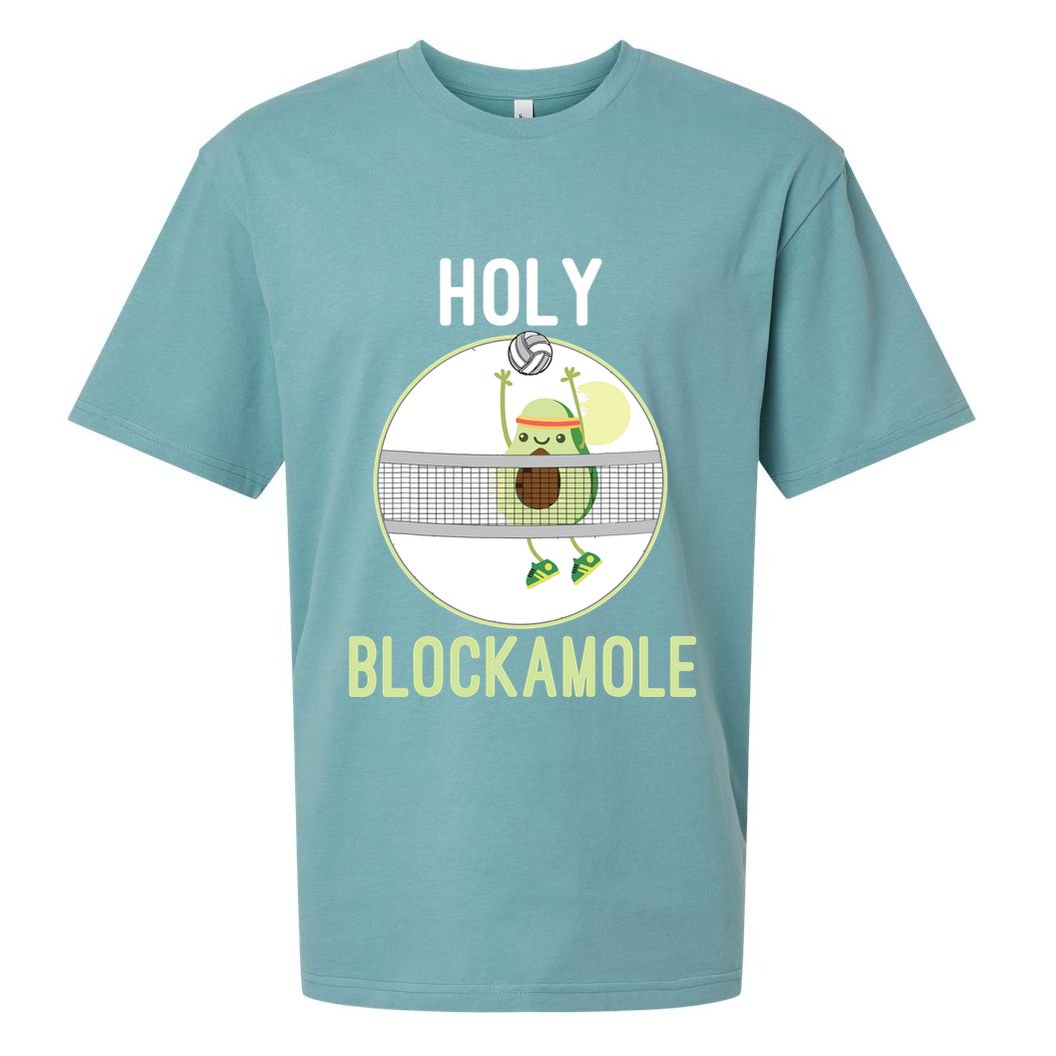 Holy Blockamole Funny Volleyball Block Avocado Teen Sueded Cloud Jersey T-Shirt