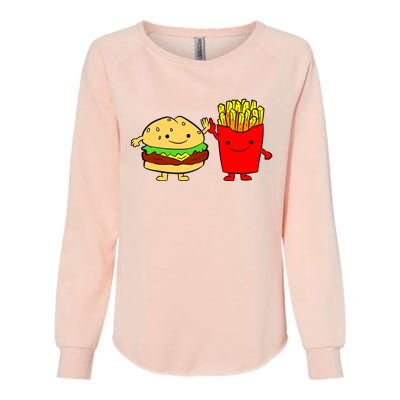 Hamburger Burger Fast Food French Fries Womens California Wash Sweatshirt