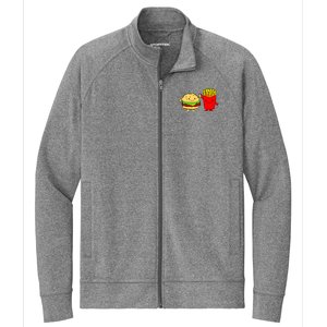 Hamburger Burger Fast Food French Fries Stretch Full-Zip Cadet Jacket