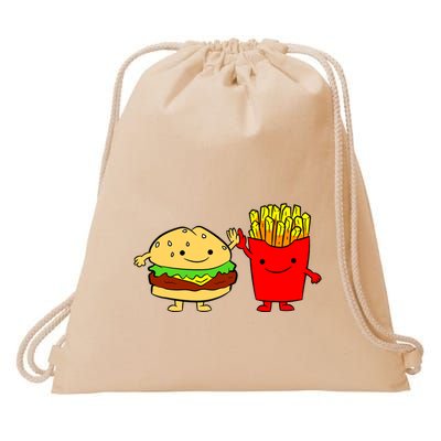 Hamburger Burger Fast Food French Fries Drawstring Bag