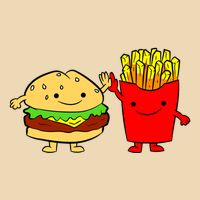 Hamburger Burger Fast Food French Fries Drawstring Bag