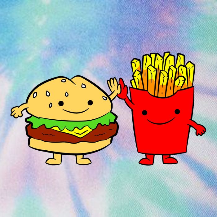 Hamburger Burger Fast Food French Fries Legacy Tie Dye Trucker Hat