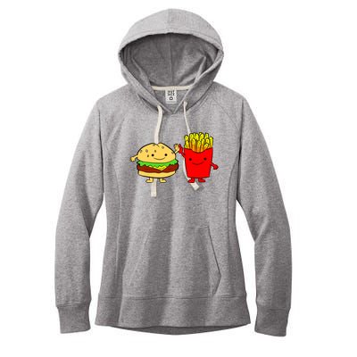 Hamburger Burger Fast Food French Fries Women's Fleece Hoodie