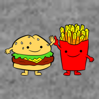 Hamburger Burger Fast Food French Fries Sustainable Beanie
