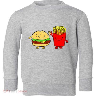 Hamburger Burger Fast Food French Fries Toddler Sweatshirt