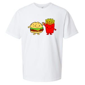 Hamburger Burger Fast Food French Fries Sueded Cloud Jersey T-Shirt