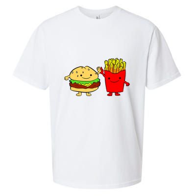 Hamburger Burger Fast Food French Fries Sueded Cloud Jersey T-Shirt