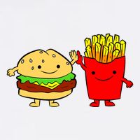 Hamburger Burger Fast Food French Fries Cool Comfort Performance Bucket Hat
