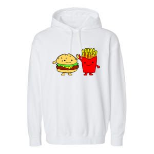 Hamburger Burger Fast Food French Fries Garment-Dyed Fleece Hoodie