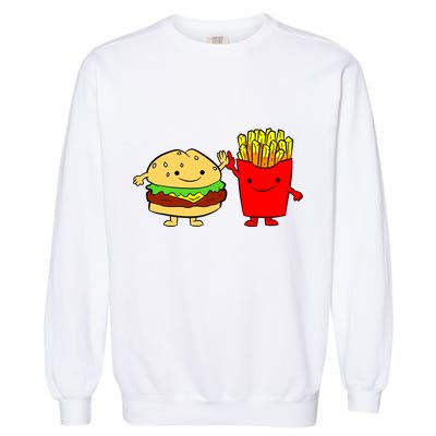 Hamburger Burger Fast Food French Fries Garment-Dyed Sweatshirt