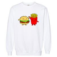 Hamburger Burger Fast Food French Fries Garment-Dyed Sweatshirt