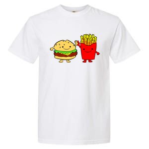 Hamburger Burger Fast Food French Fries Garment-Dyed Heavyweight T-Shirt