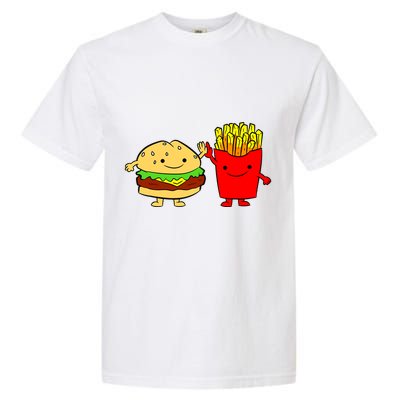 Hamburger Burger Fast Food French Fries Garment-Dyed Heavyweight T-Shirt