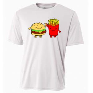 Hamburger Burger Fast Food French Fries Cooling Performance Crew T-Shirt