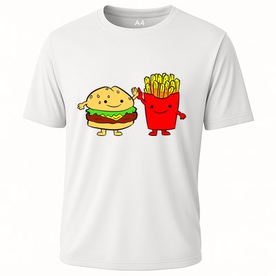 Hamburger Burger Fast Food French Fries Performance Shirt
