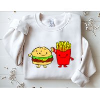 Hamburger Burger Fast Food French Fries Sweatshirt