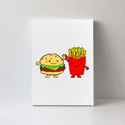 Hamburger Burger Fast Food French Fries Canvas