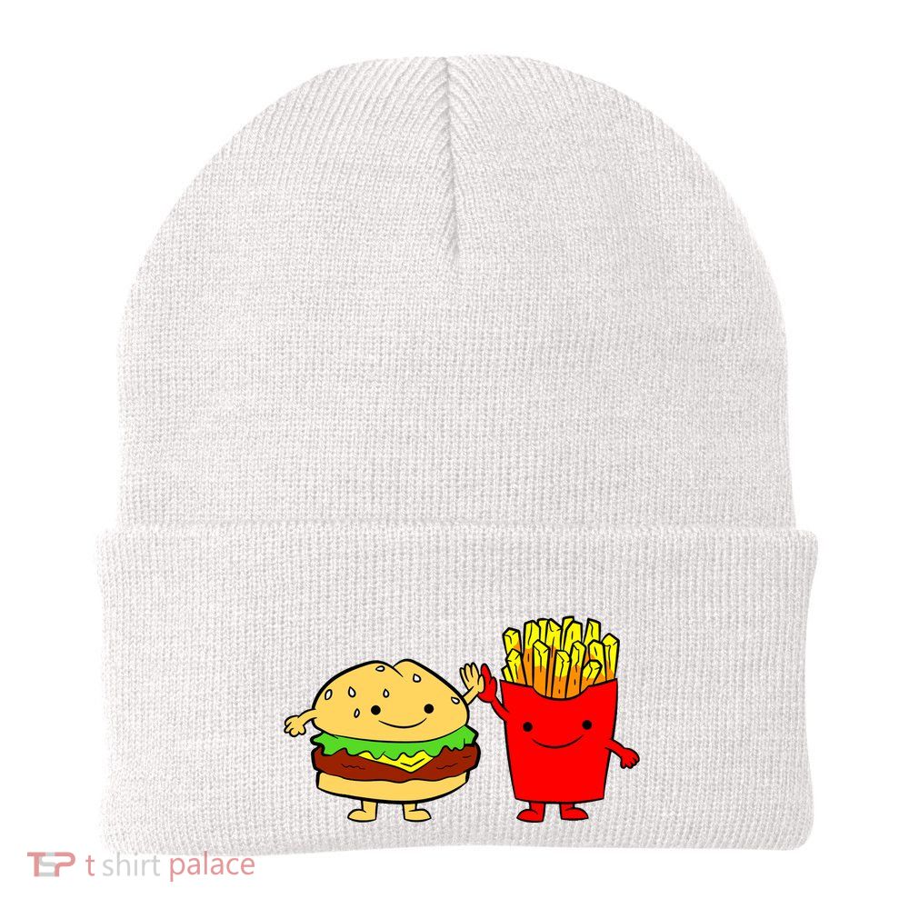 Hamburger Burger Fast Food French Fries Beanie