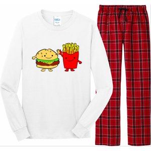 Hamburger Burger Fast Food French Fries Long Sleeve Pajama Set