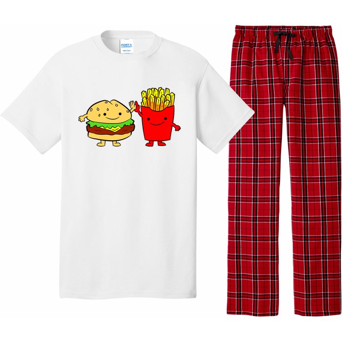 Hamburger Burger Fast Food French Fries Pajama Set